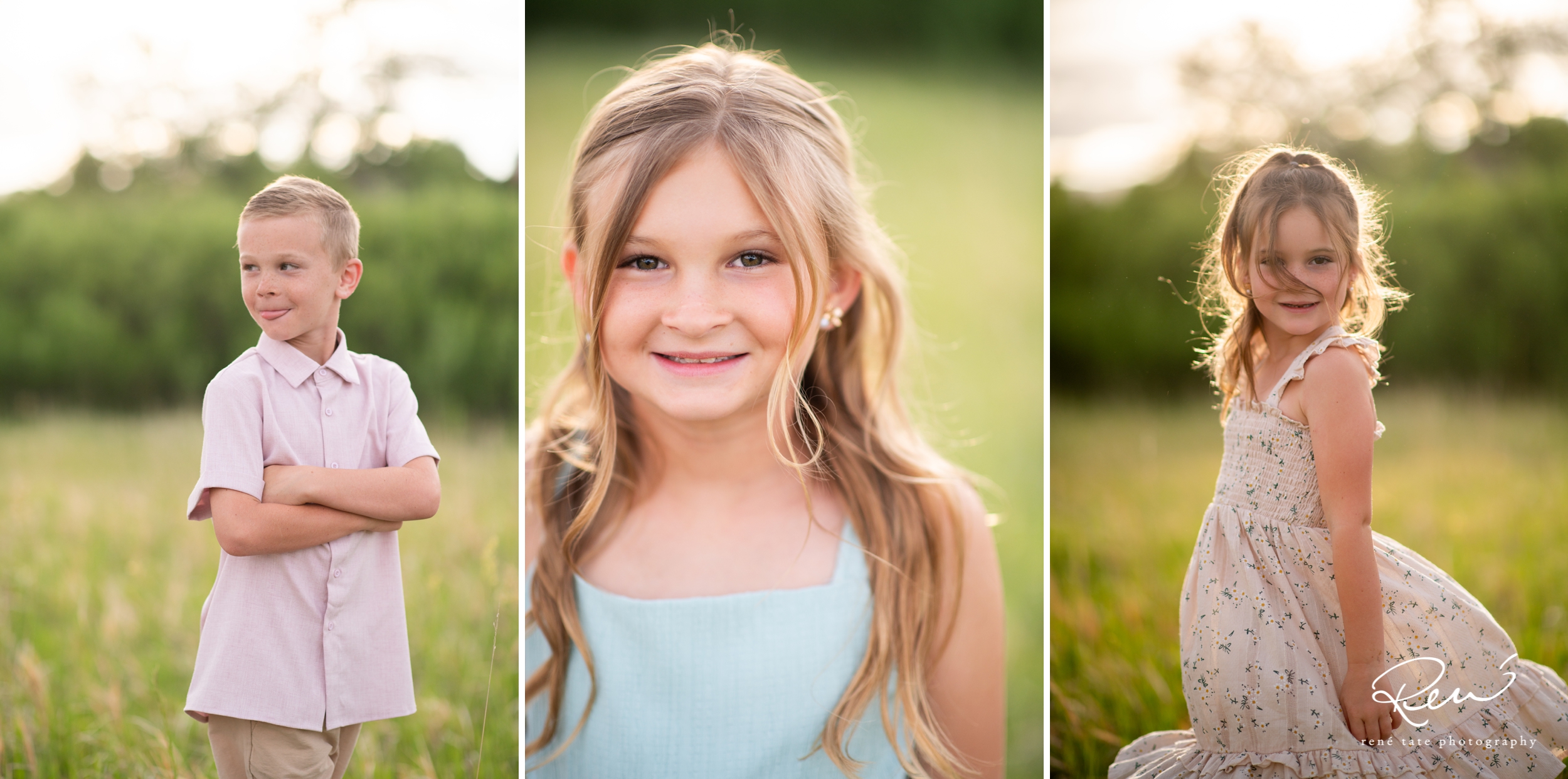 Cousins and grandchildren playing together during a summer family photography session in Colorado Springs.