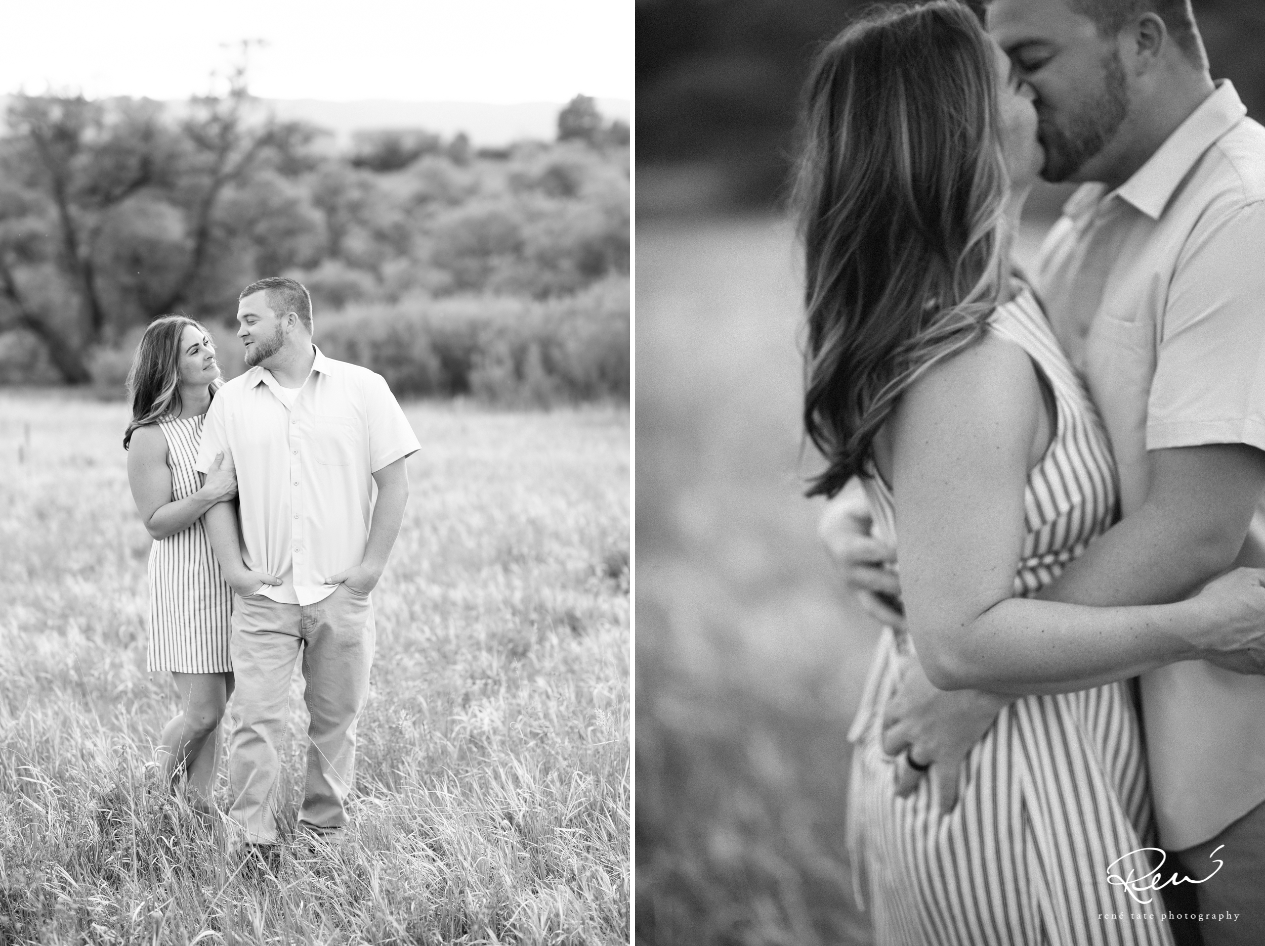 Husband and wife sharing a moment during an extended family photography session in Colorado Springs.