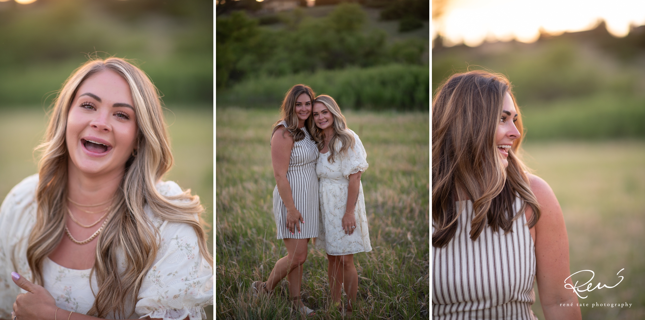 Sisters sharing a moment during an extended family photography session in Colorado Springs.